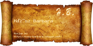 Hász Barbara névjegykártya