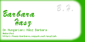 barbara hasz business card