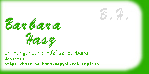 barbara hasz business card